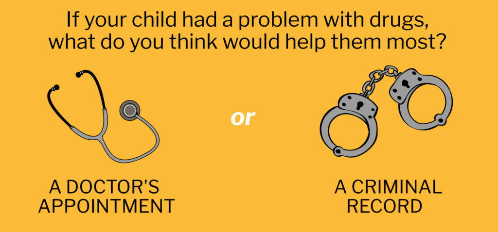 If your child had a problem with drugs, what do you think would help them most? A doctor's appointment or a criminal record?